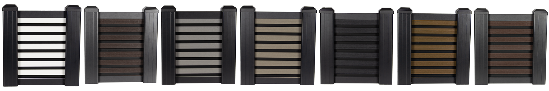 a series of mini size sample ,composite slat fence sample,dual-tone style