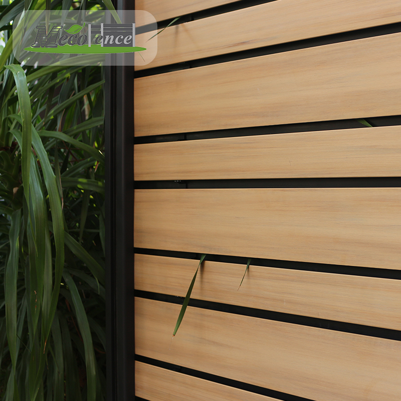 New PVC fence that allows plants and wind to pass through