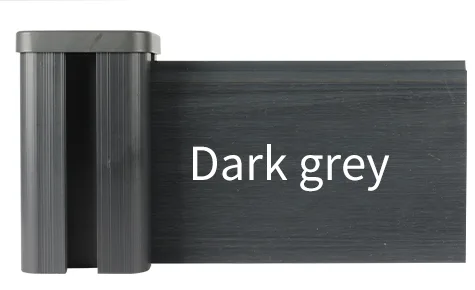 Dark grey composite kit fence colour reference, board with matching post