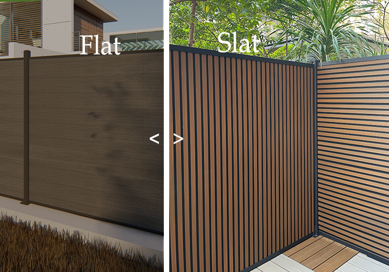 Flat Or Slat Composite Fence