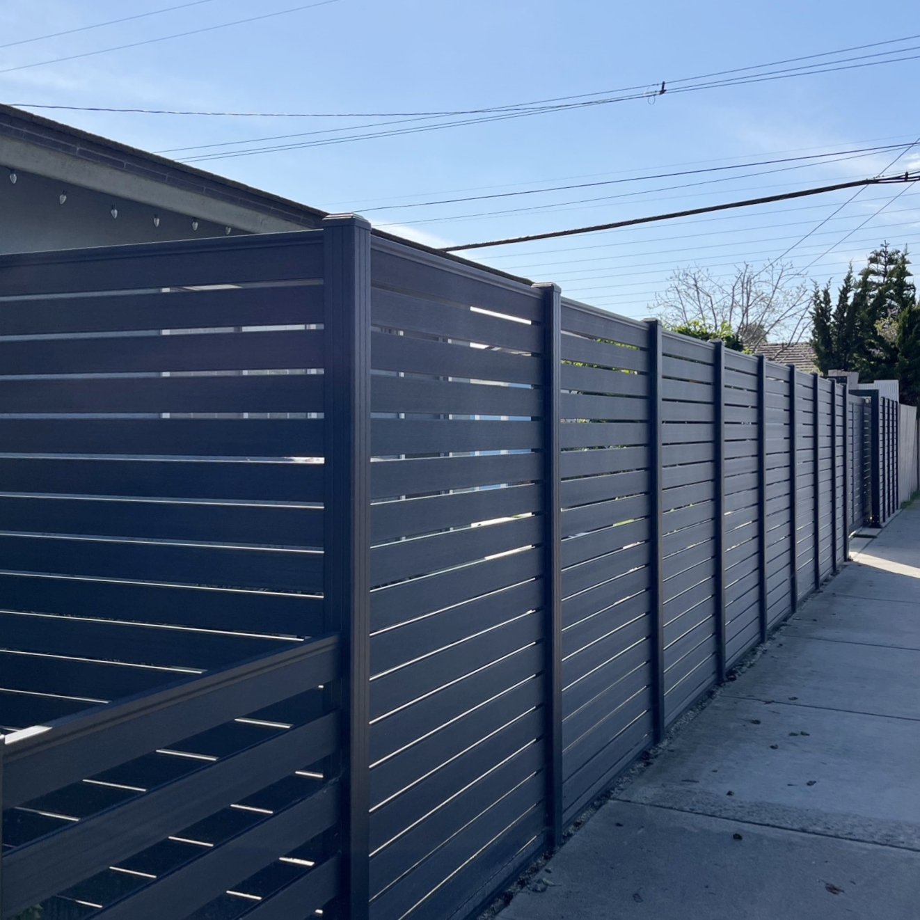 Full trellis Composite fence 6ft dark grey
