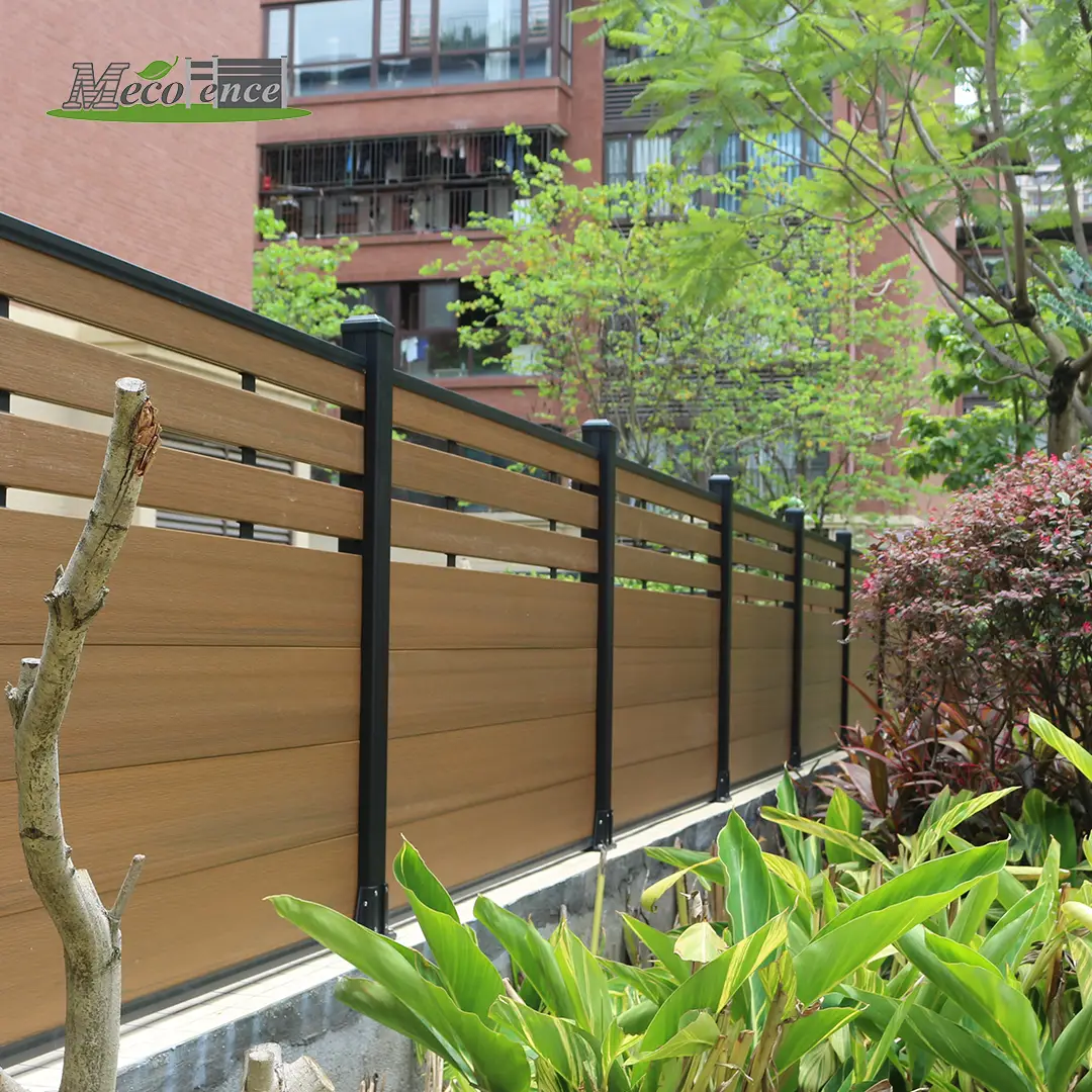 Teak mid trellis wpc fence