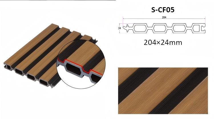 Co-extrusion outer layer composite fence panel S-CF05