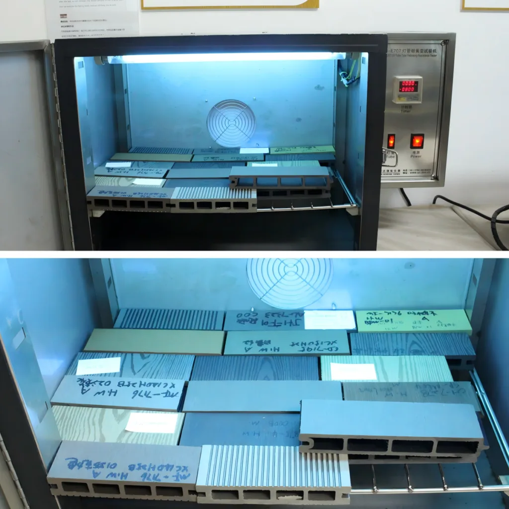 UV test mechine wpc fence test 