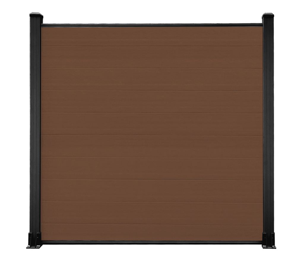 Walnut color high wind resistant co-extrusion composite fence board for privacy fencing projects