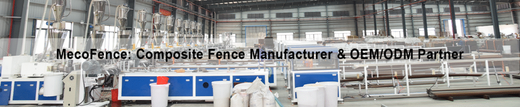 mecofence composite fencing manufacturer with 60 production line and 100 molds