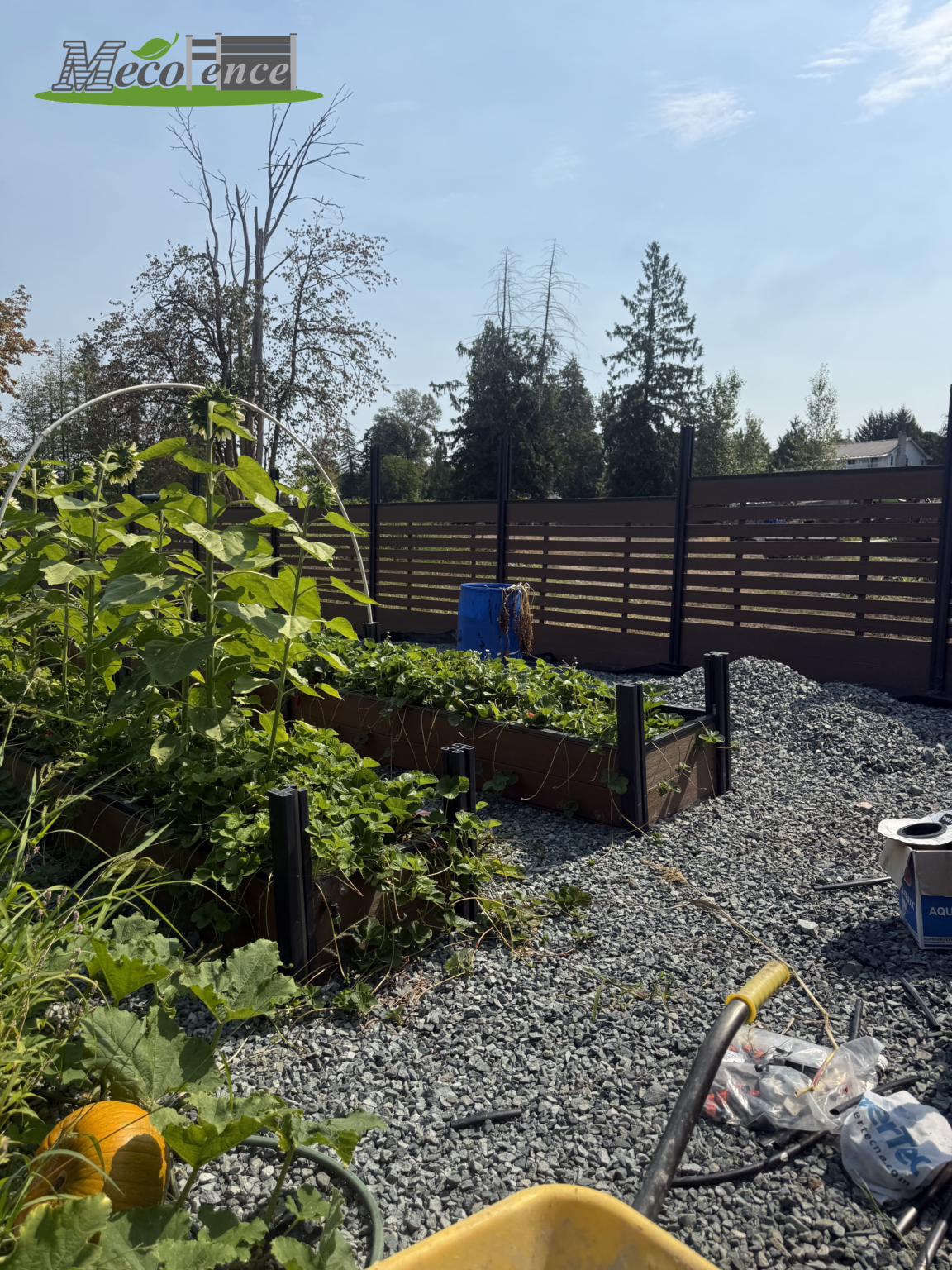 WPC trellis fence canada project mecofence