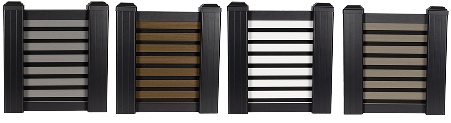 Mini set of fluted composite fence for sample