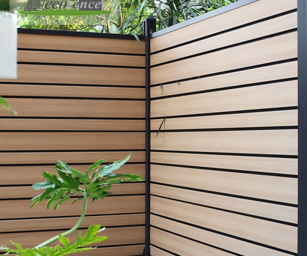 New lighter composite fence set style, ASA Co-extrusion PVC fence board,privacy but airflow design,durable and low-maintenance