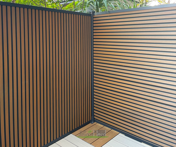 Modern Horizontal And Vertical Fluted Privacy Composite Fence System